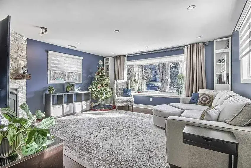 Modern living room painting project in Ottawa - interior wall painting by professional painters